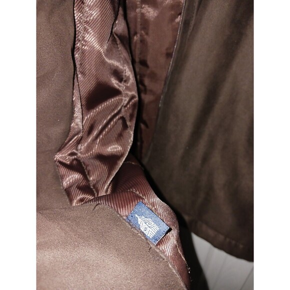 London Fog Men's Brown suede like jacket Quilt Lined Zipper Works Size‎ Large - Picture 5 of 15